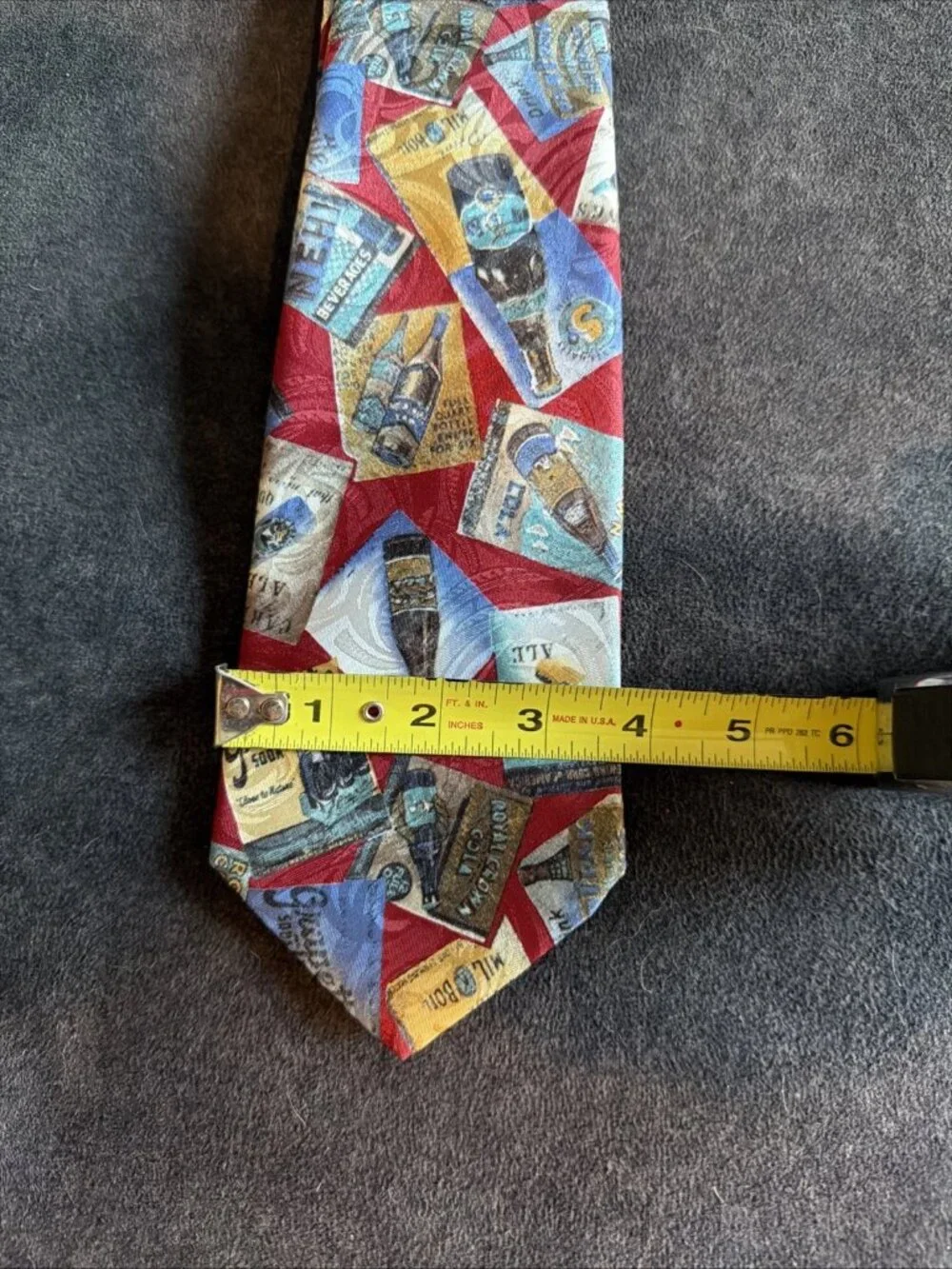 VTG ESSEX ROW Novelty Tie - Nehi Soda, Grapette Soda, Carling Beer, Royal Crown